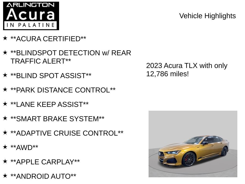 Certified 2023 Acura TLX Type S AWD/4WD image 7