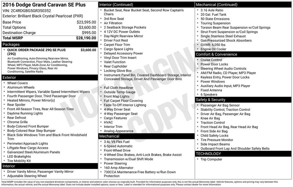 Used 2016 Dodge Grand Caravan SE image 5