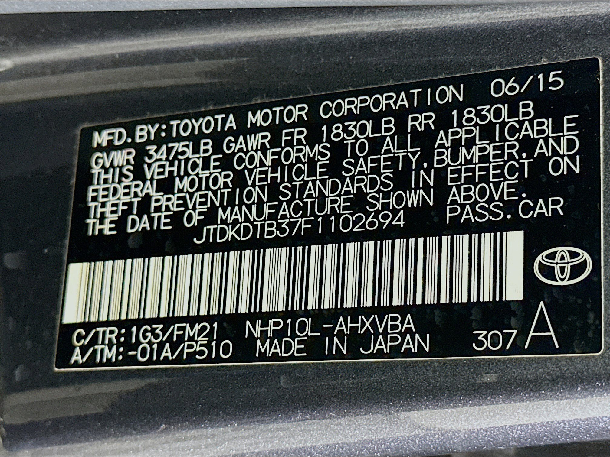 Used 2015 Toyota Prius C Two FWD image 12