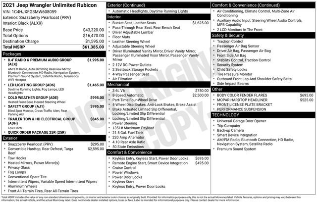Used 2021 Jeep Wrangler Unlimited Rubicon AWD/4WD image 5