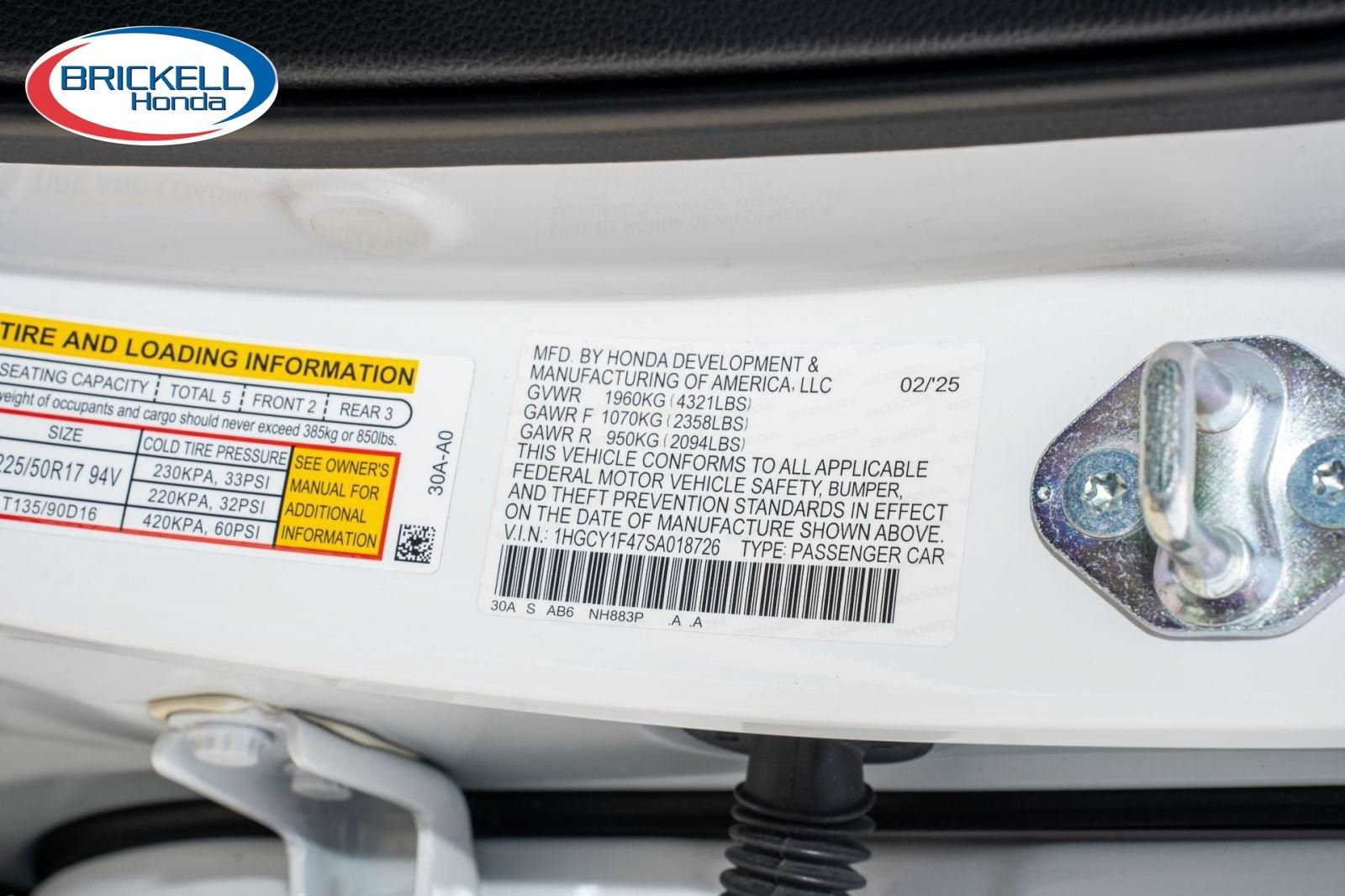 Certified 2025 Honda Accord SE image 38