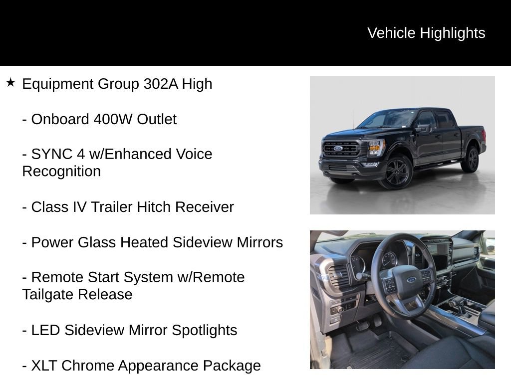 Certified 2023 Ford F150 XLT w/ Equipment Group 302A High image 6