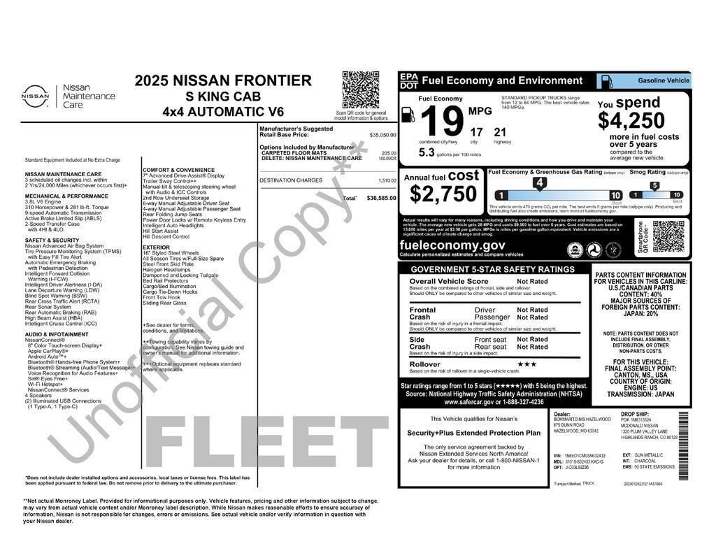 Used 2025 Nissan Frontier S image 32