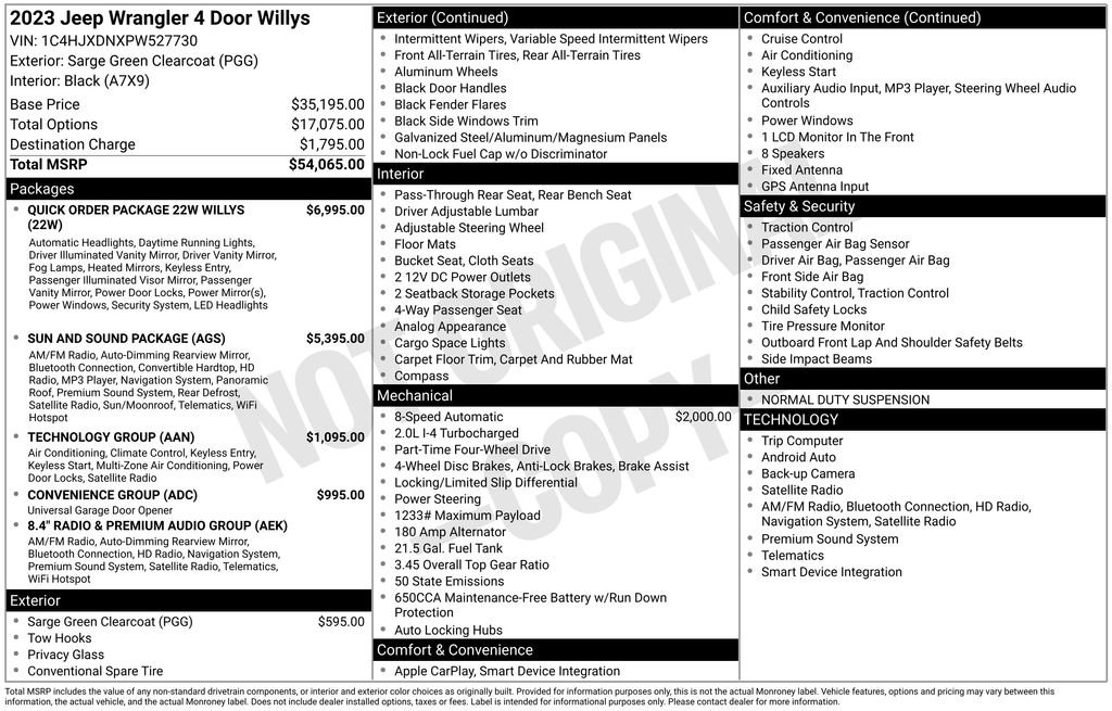 Used 2023 Jeep Wrangler Unlimited Sport image 10