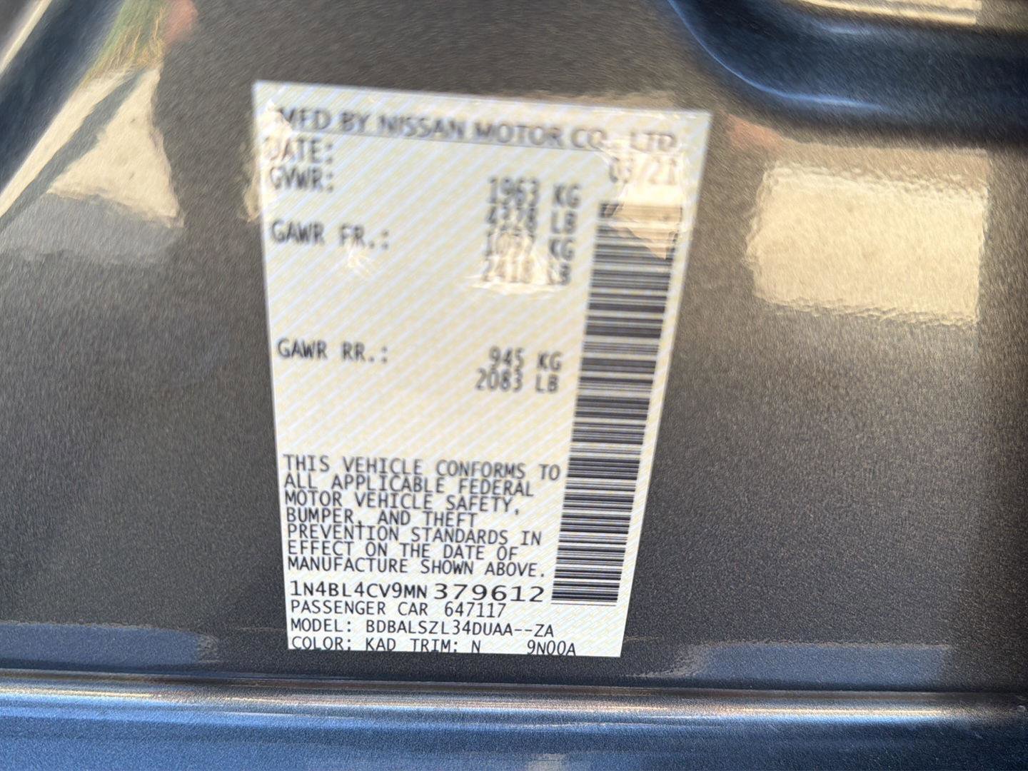 Used 2021 Nissan Altima 2.5 SR w/ SR Premium Package image 42