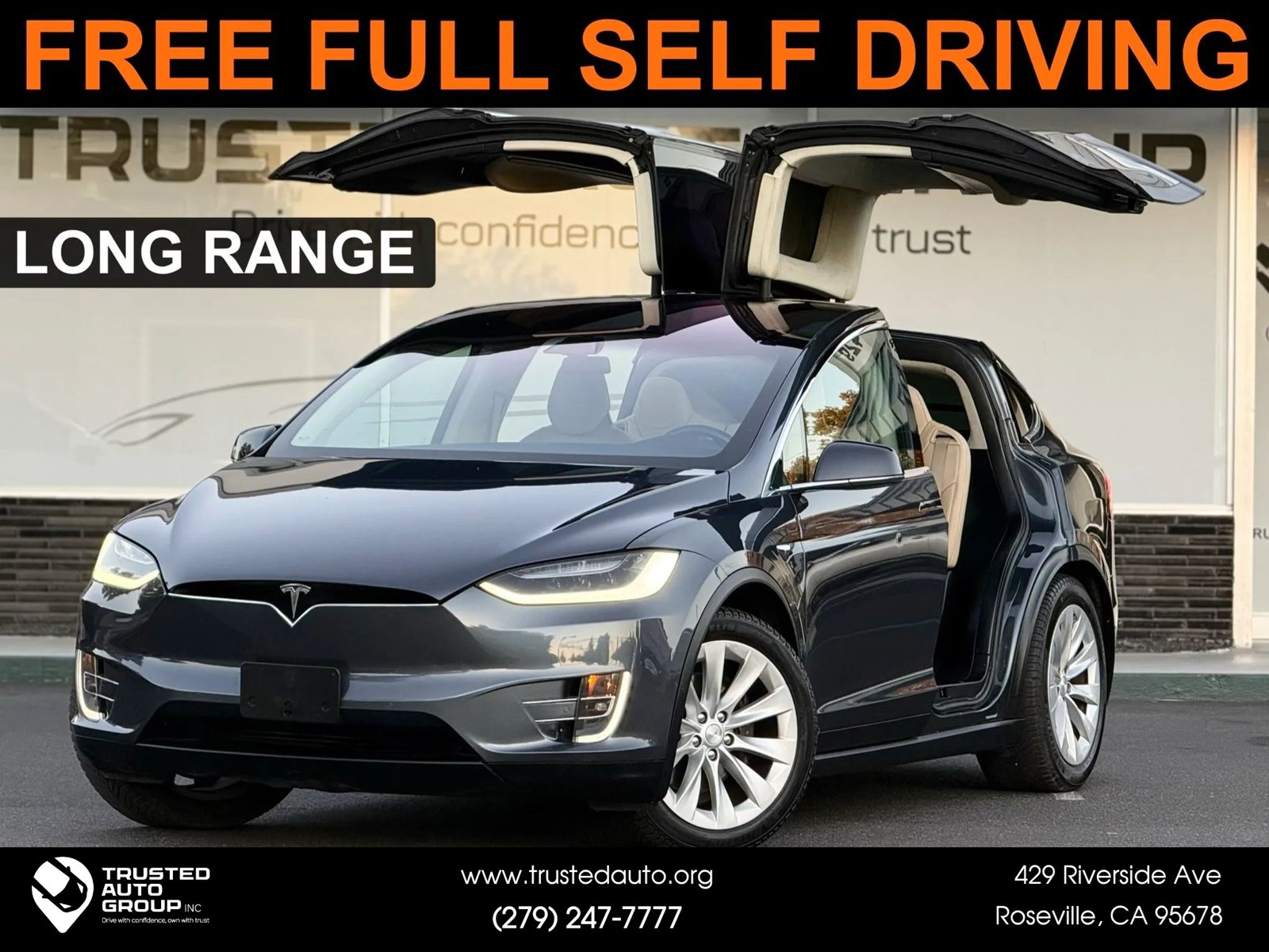 Used 2017 Tesla Model X 100D AWD/4WD image 1