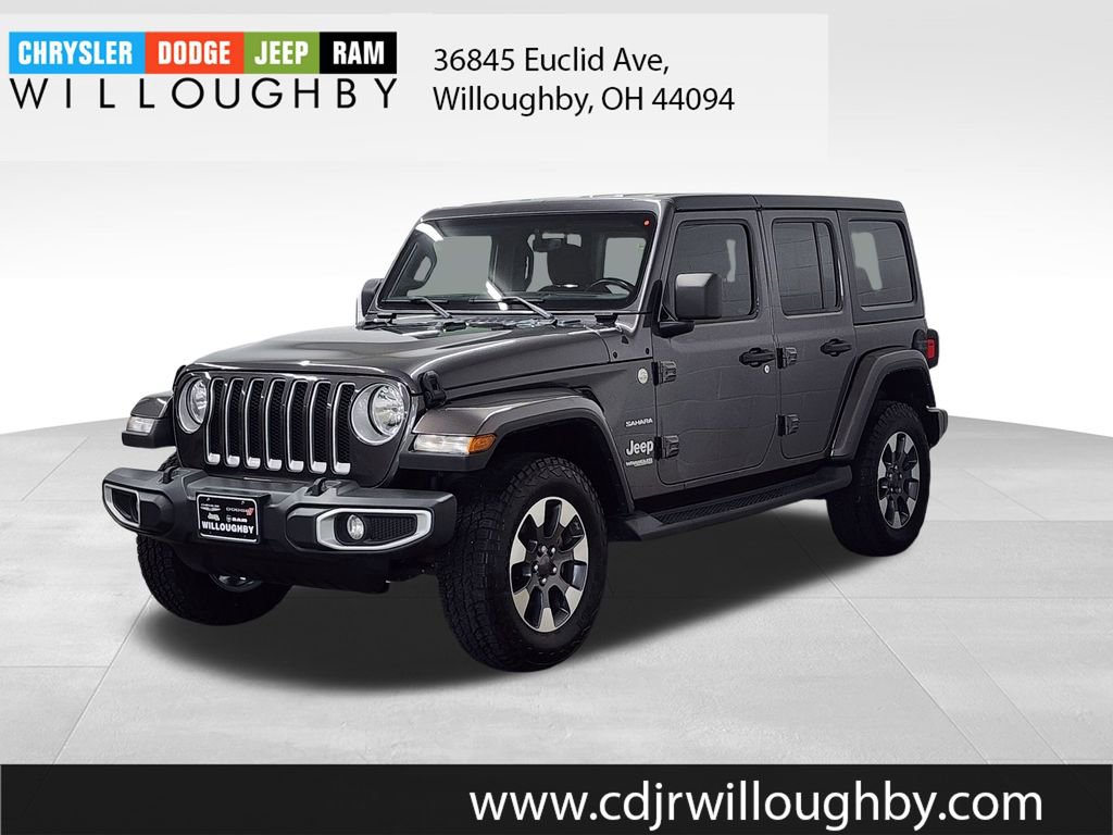 Used 2021 Jeep Wrangler Unlimited Sahara w/ Uconnect 4C Nav & Sound Group AWD/4WD image 1