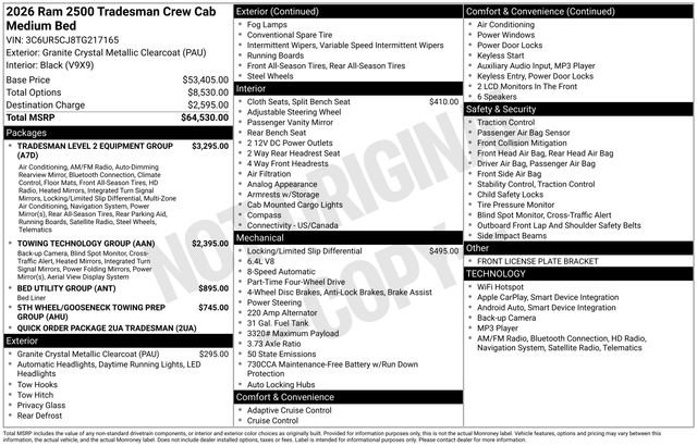 New 2026 RAM 2500 Tradesman image 28