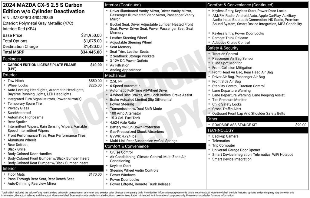 Used 2024 MAZDA CX-5 Carbon Edition AWD/4WD image 12