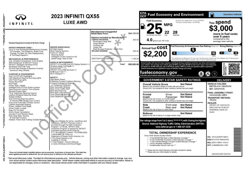 Used 2023 INFINITI QX55 Luxe w/ Cargo Package image 4
