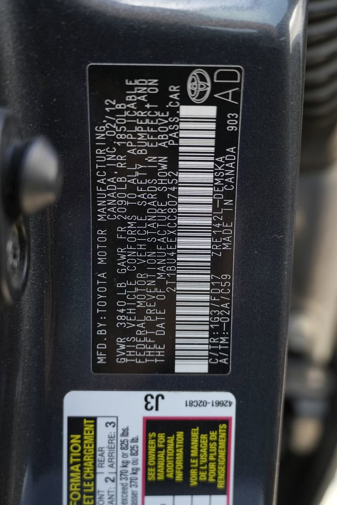 Used 2012 Toyota Corolla S FWD image 49