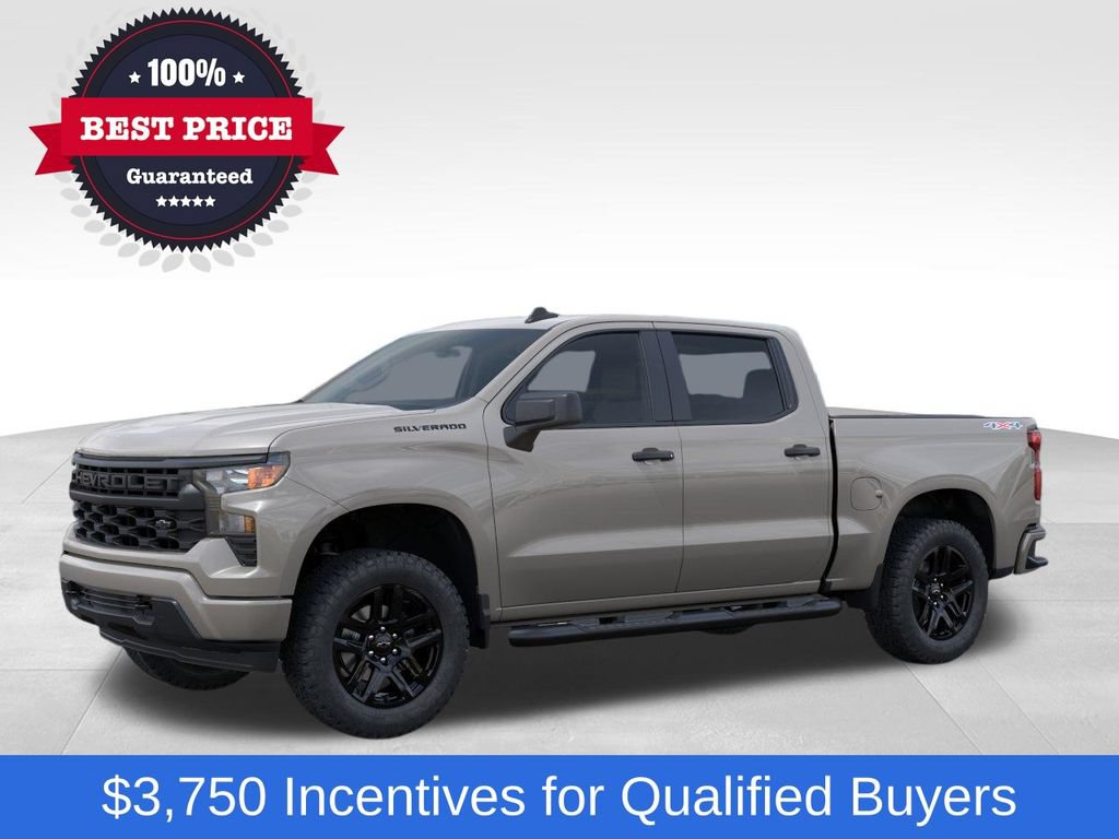 New 2026 Chevrolet Silverado 1500 Custom w/ Turbomax Blackout Package AWD/4WD image 2
