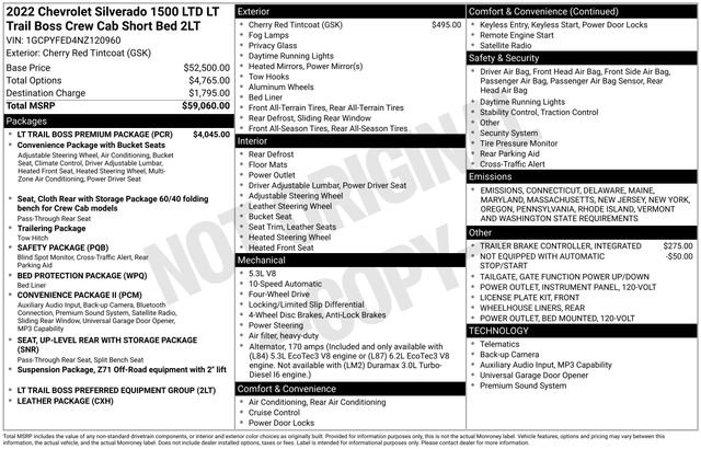 Used 2022 Chevrolet Silverado 1500 LT Trail Boss w/ LT Trail Boss Premium Package image 6