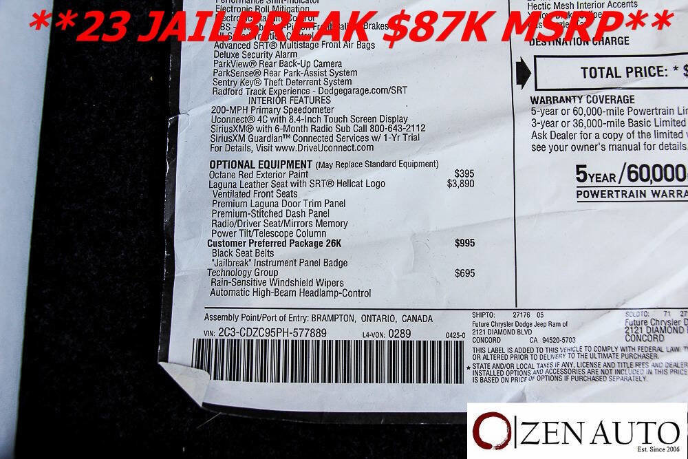 Used 2023 Dodge Challenger SRT Hellcat Jailbreak image 17