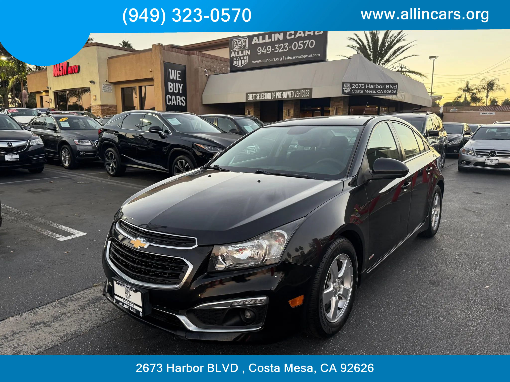 Used 2015 Chevrolet Cruze LT w/ Sun And Sound Package