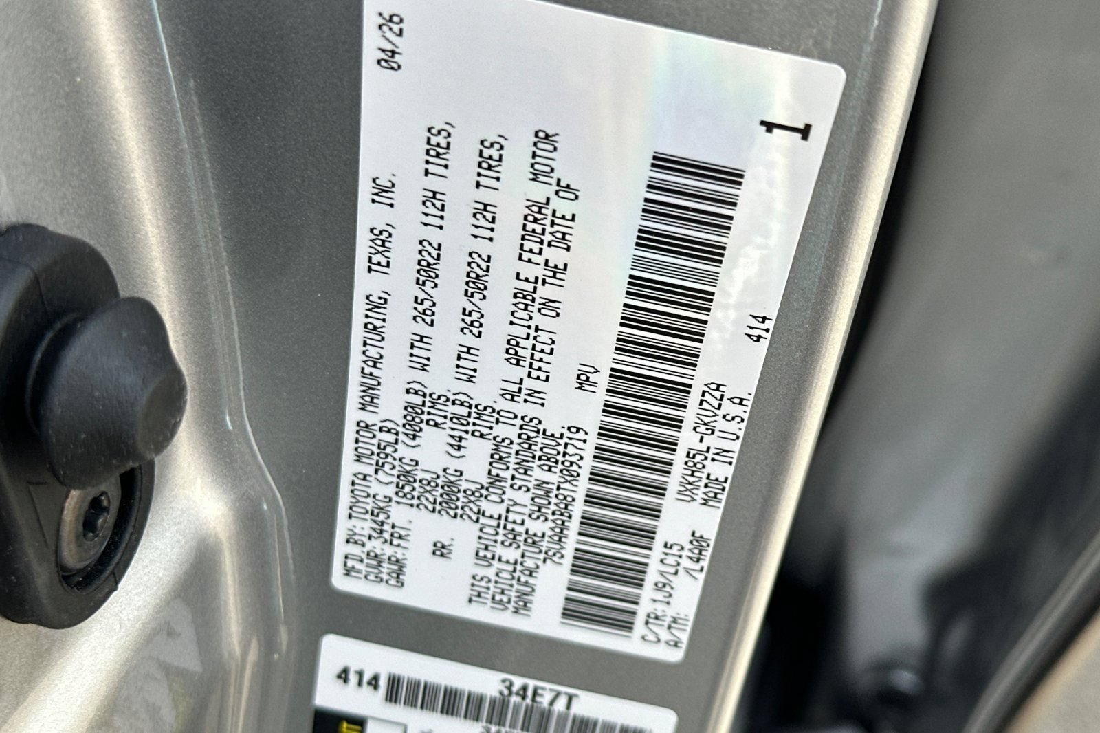 New 2026 Toyota Sequoia Capstone AWD/4WD image 24