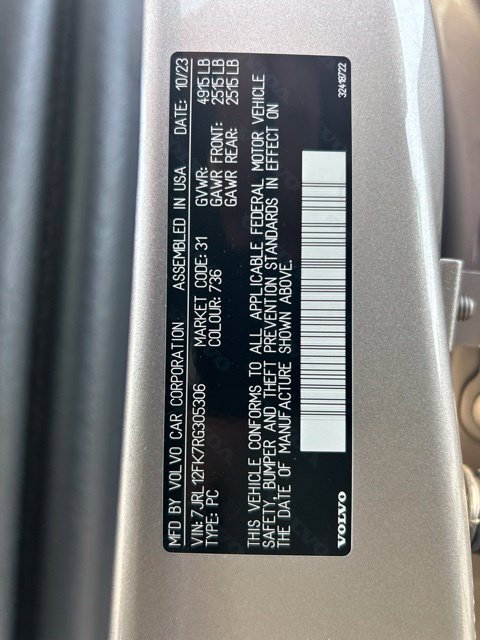 Certified 2024 Volvo S60 B5 Core w/ Climate Package FWD image 29