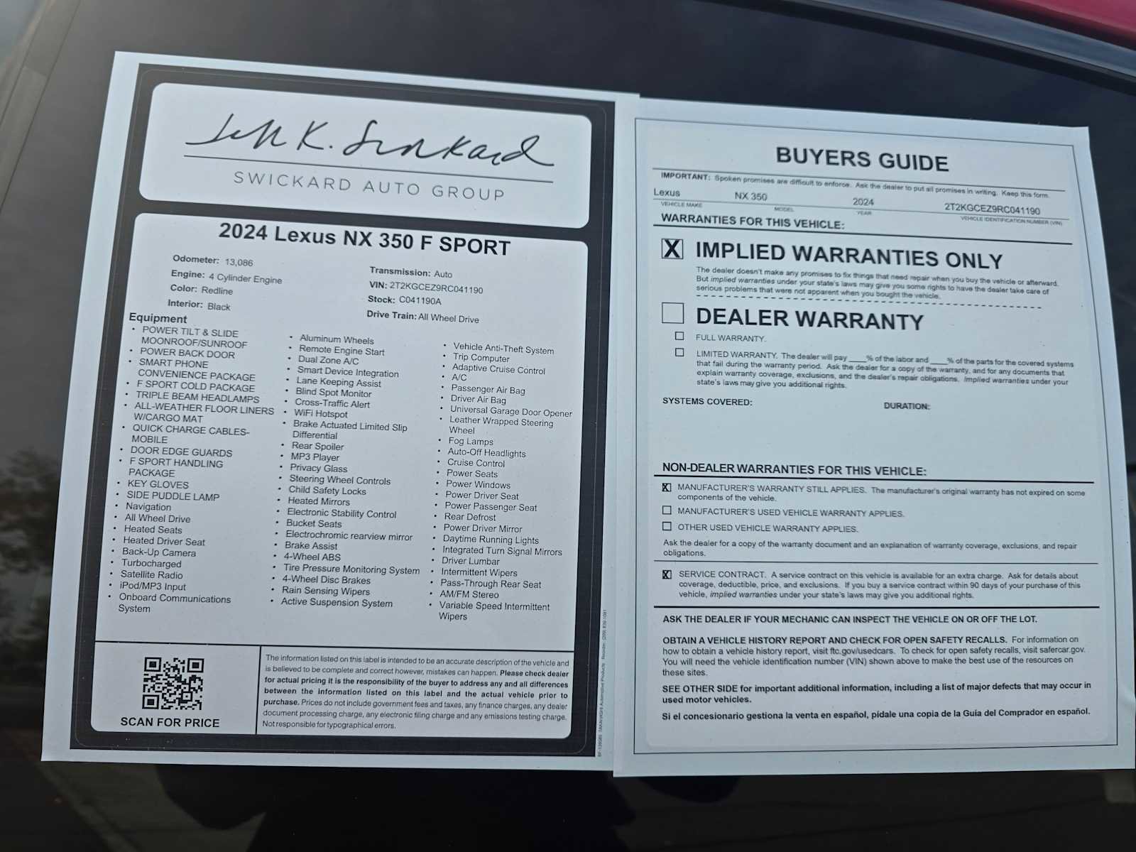 Used 2024 Lexus NX 350 F Sport image 37