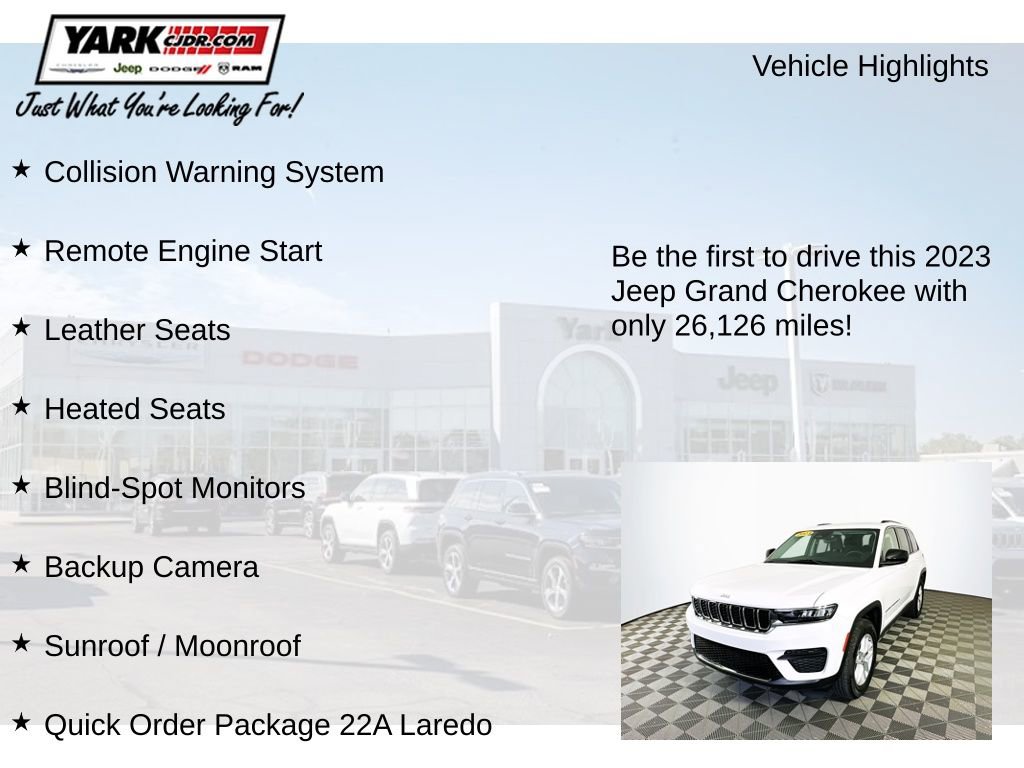 Certified 2023 Jeep Grand Cherokee Laredo w/ Luxury Tech Group I AWD/4WD image 13