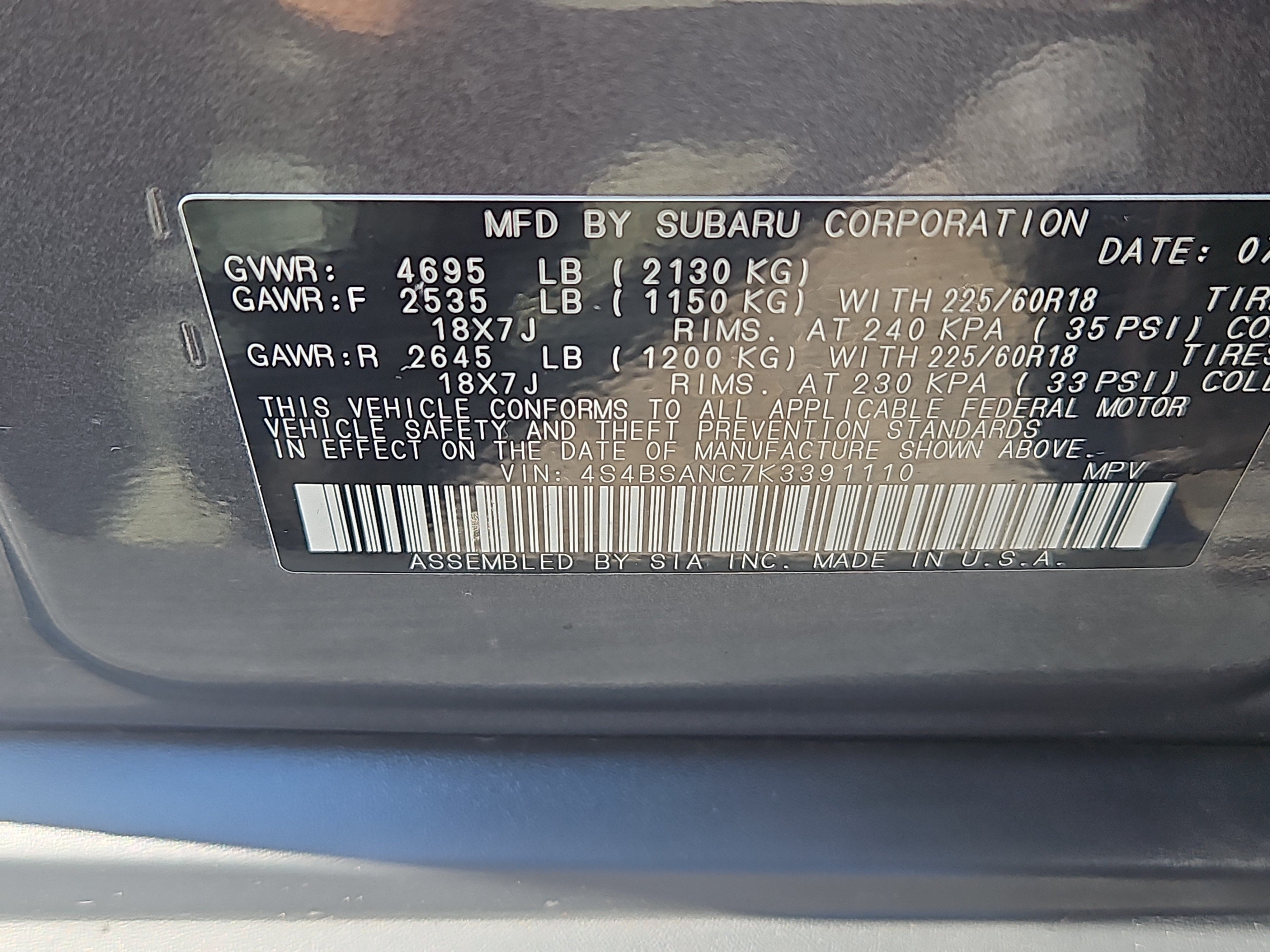 Used 2019 Subaru Outback 2.5i Limited AWD/4WD image 7