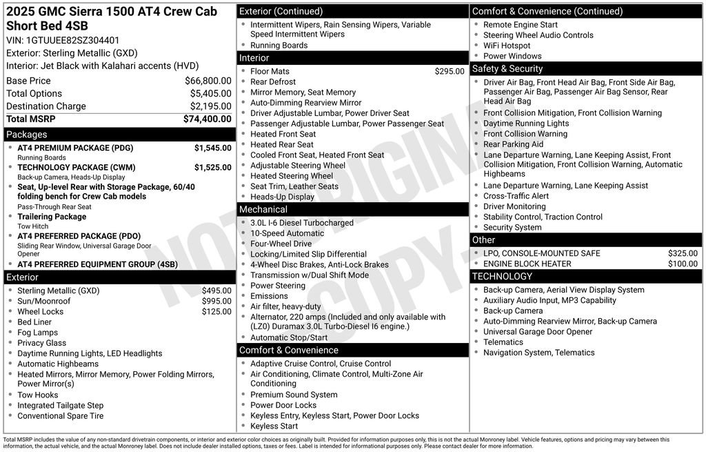 Used 2025 GMC Sierra 1500 AT4 w/ AT4 Premium Package AWD/4WD image 3