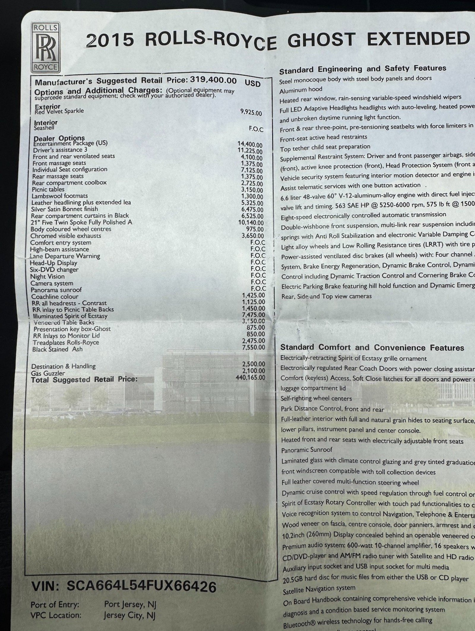 Used 2015 Rolls-Royce Ghost Extended Wheelbase image 96