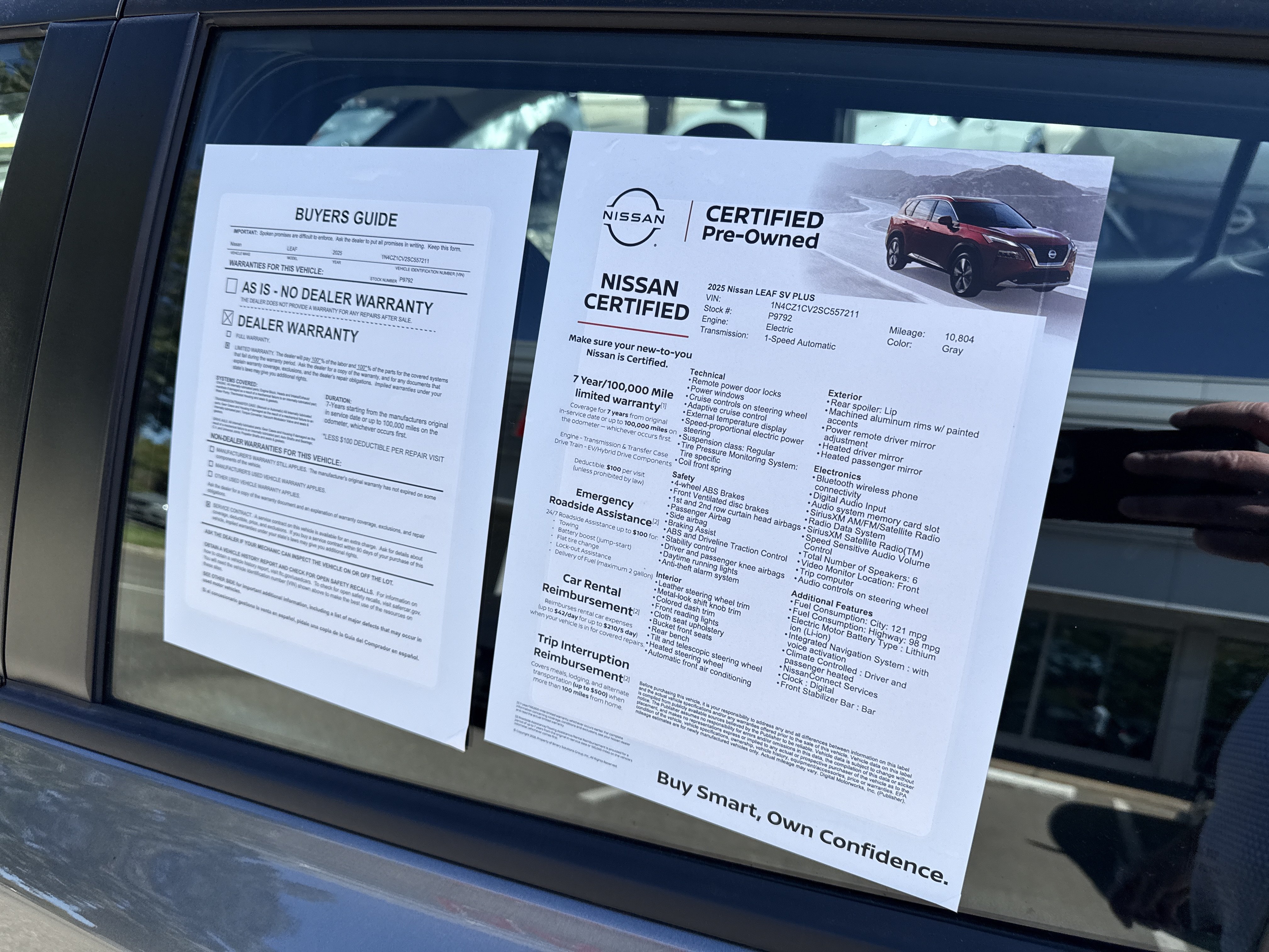 Certified 2025 Nissan Leaf SV Plus FWD image 10