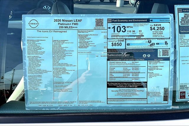 New 2026 Nissan Leaf Platinum+ w/ Cargo Package (Platinum+) image 13
