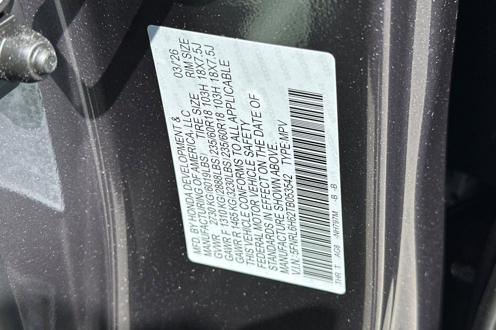 New 2026 Honda Odyssey EX-L image 34