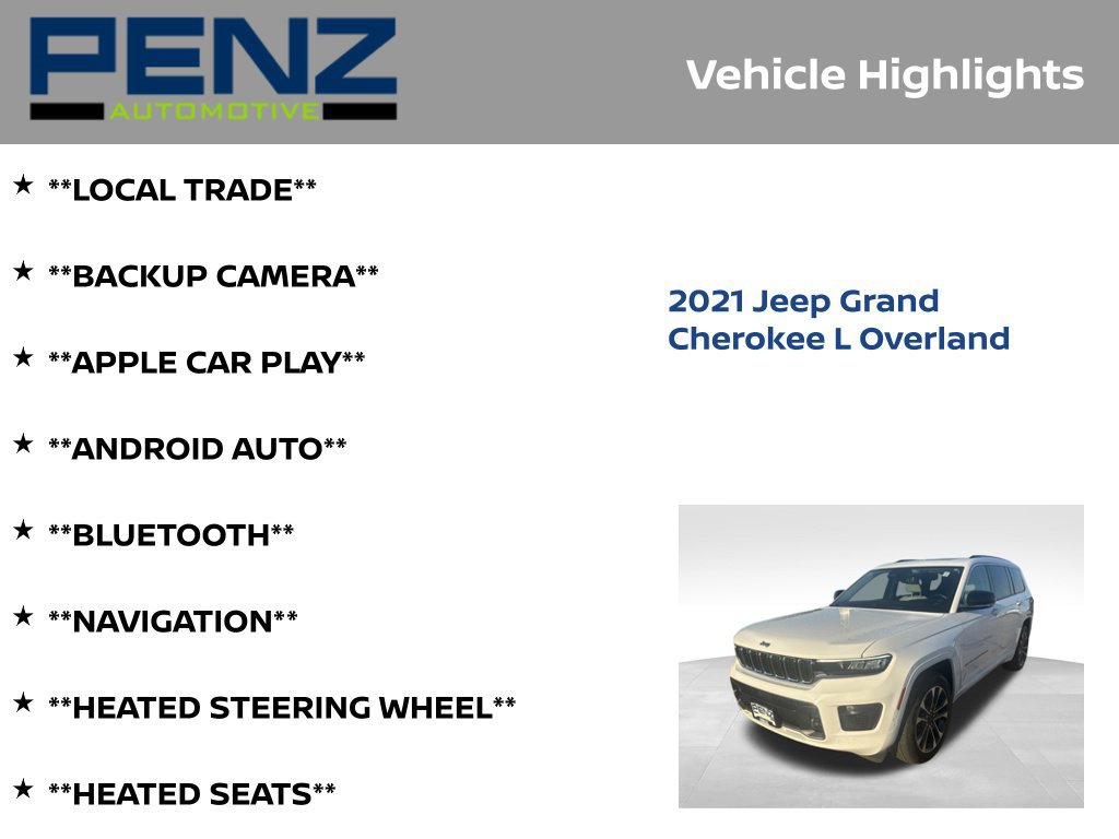 Used 2021 Jeep Grand Cherokee L Overland w/ Luxury Tech Group IV AWD/4WD image 6
