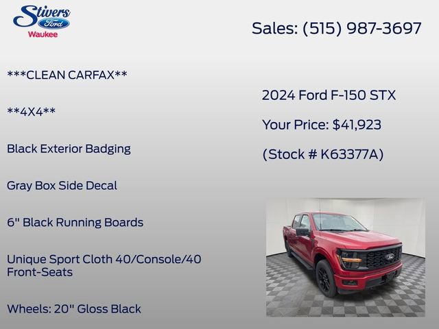 Used 2024 Ford F150 STX w/ STX Black Appearance Package image 21
