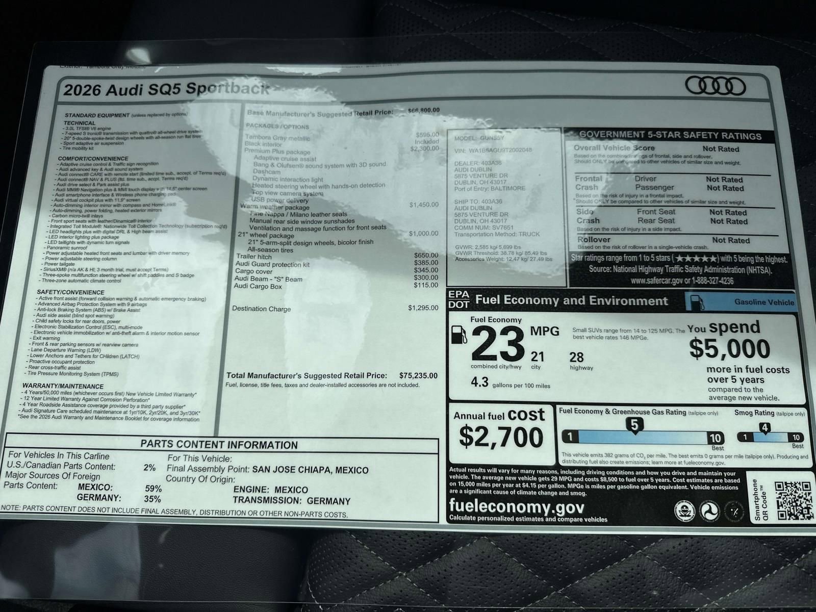 New 2026 Audi SQ5 Premium Plus AWD/4WD image 32