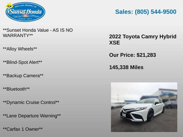 Used 2022 Toyota Camry XSE FWD image 5