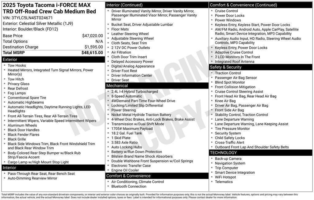 New 2025 Toyota Tacoma TRD Off-Road image 30