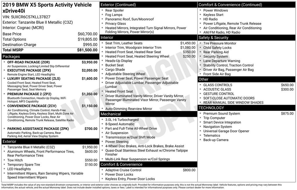 Used 2019 BMW X5 xDrive40i w/ Off-Road Package image 27
