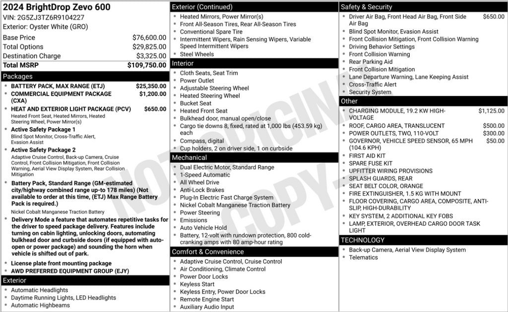 Used 2024 Chevrolet Brightdrop 600 w/ Battery Pack, Max Range AWD/4WD image 9