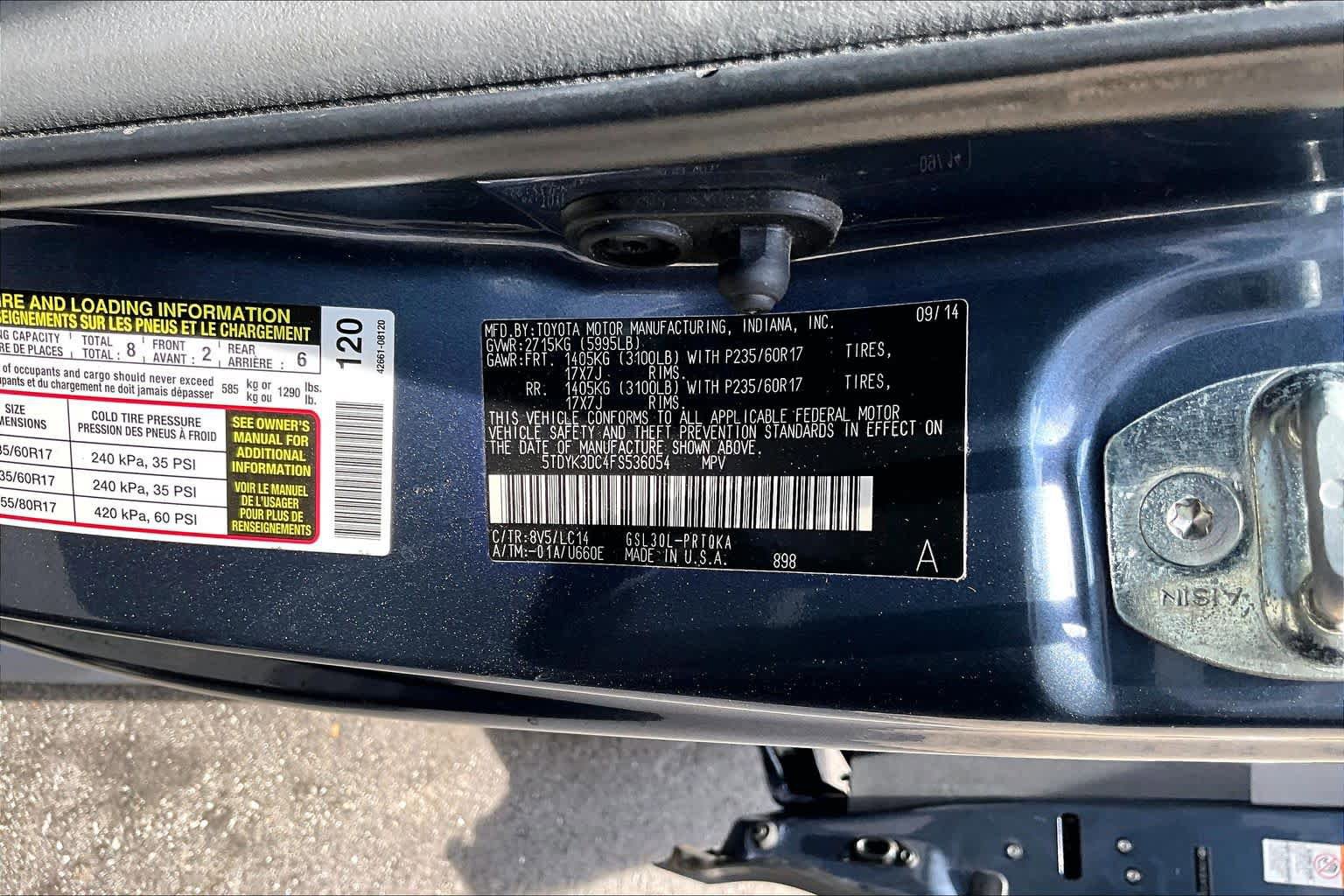 Used 2015 Toyota Sienna XLE FWD image 34