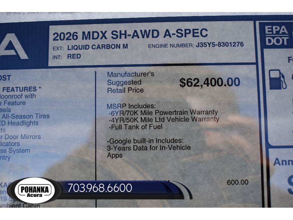 New 2026 Acura MDX A-Spec AWD/4WD image 41