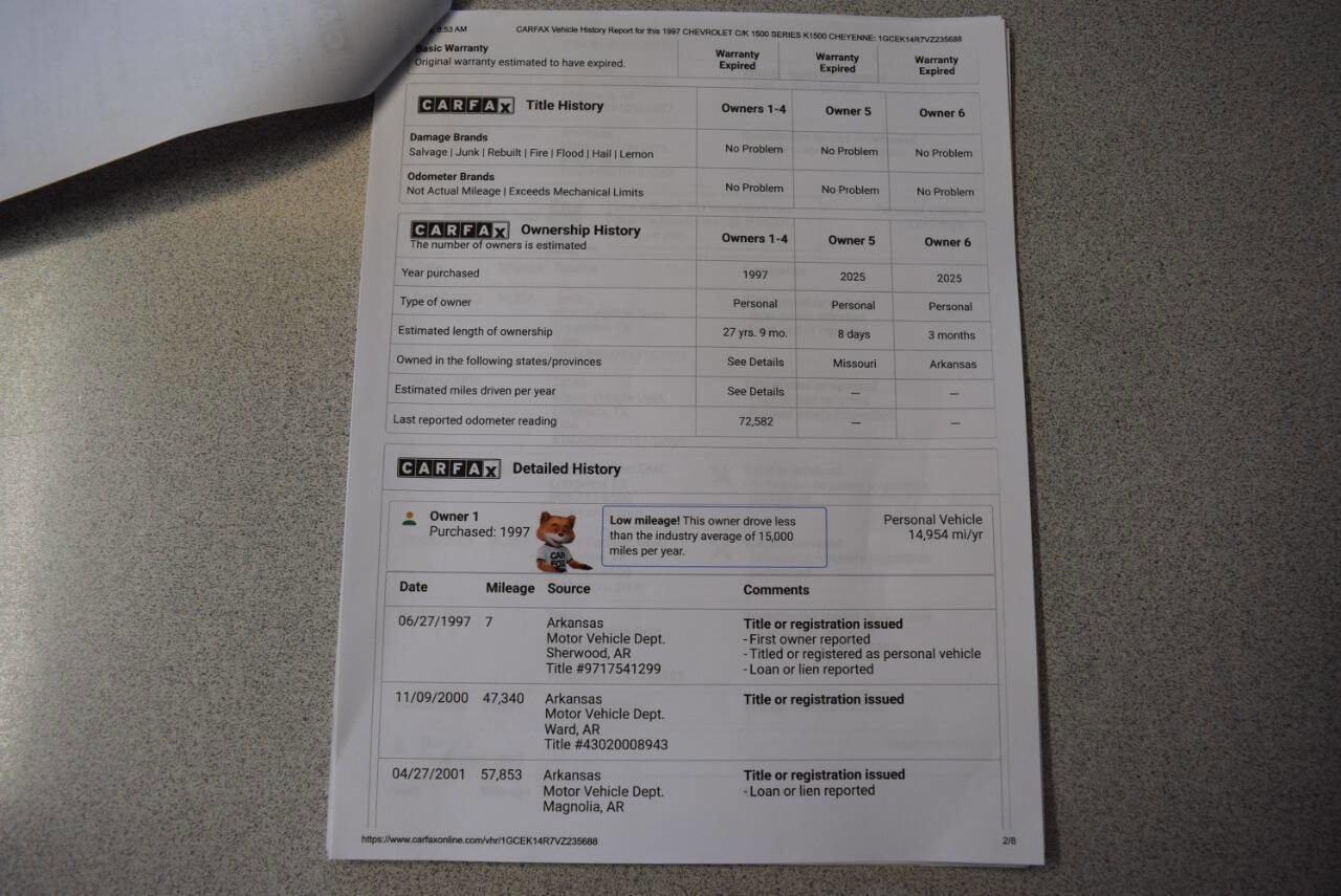 Used 1997 Chevrolet Silverado 1500 4x4 Regular Cab w/ Preferred Equipment Group 2 image 73