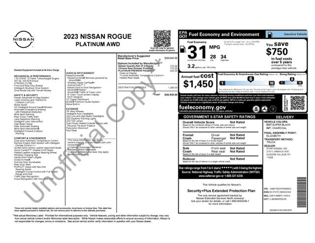 Used 2023 Nissan Rogue Platinum w/ Platinum Premium Package AWD/4WD image 30