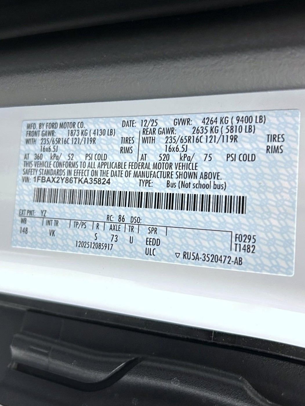 New 2026 Ford Transit 350 XL RWD image 23