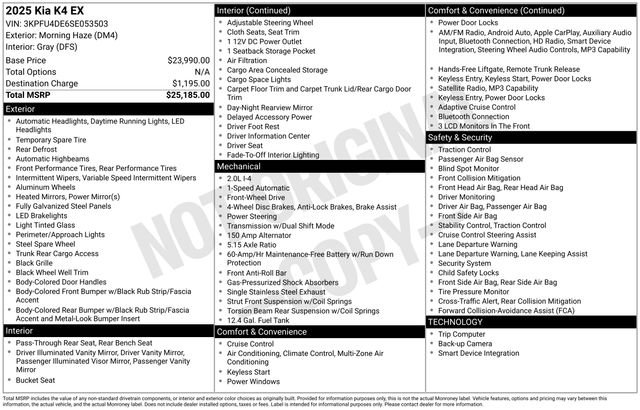 Used 2025 Kia K4 EX FWD image 48
