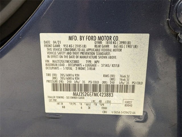 Used 2021 Ford EcoSport SE w/ SE Convenience Package image 31