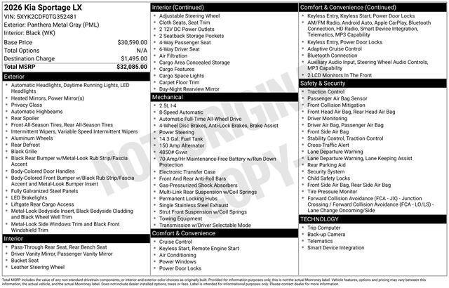 Certified 2026 Kia Sportage LX AWD/4WD image 26