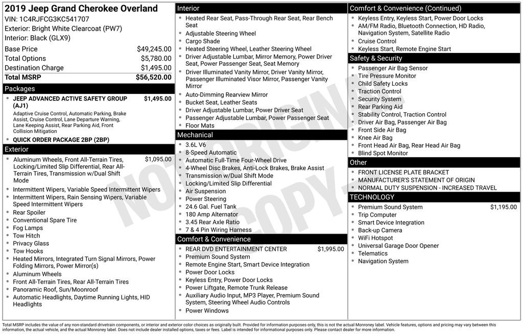 Used 2019 Jeep Grand Cherokee Overland image 6