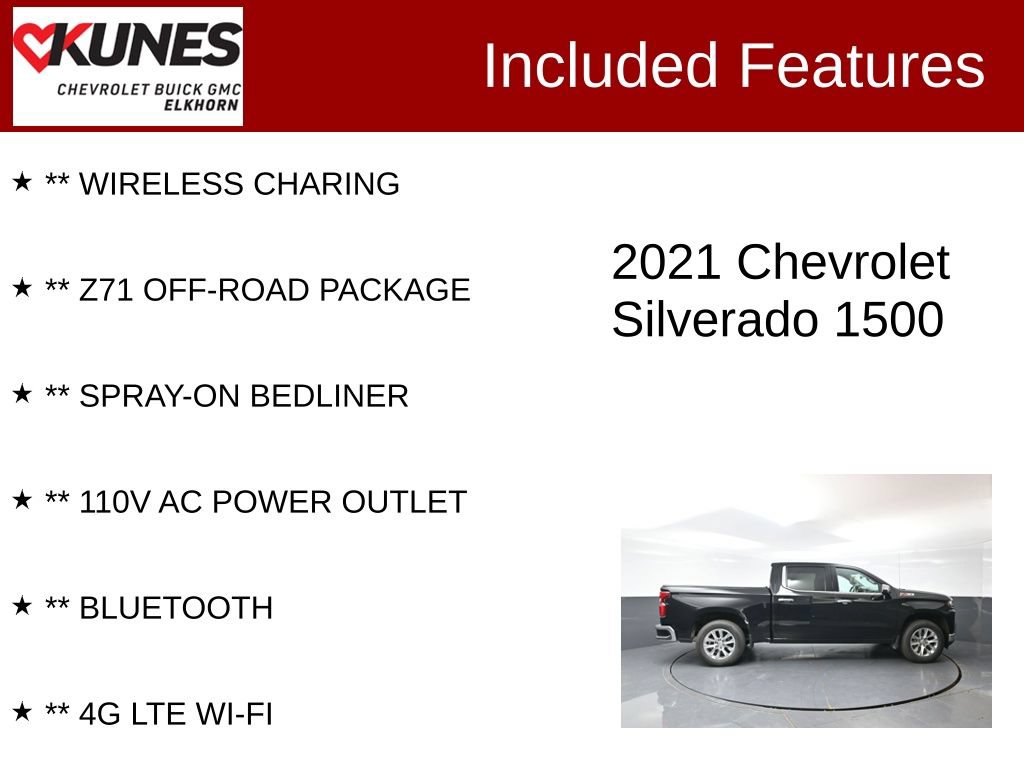 Used 2021 Chevrolet Silverado 1500 LTZ w/ LTZ Premium Package AWD/4WD image 3
