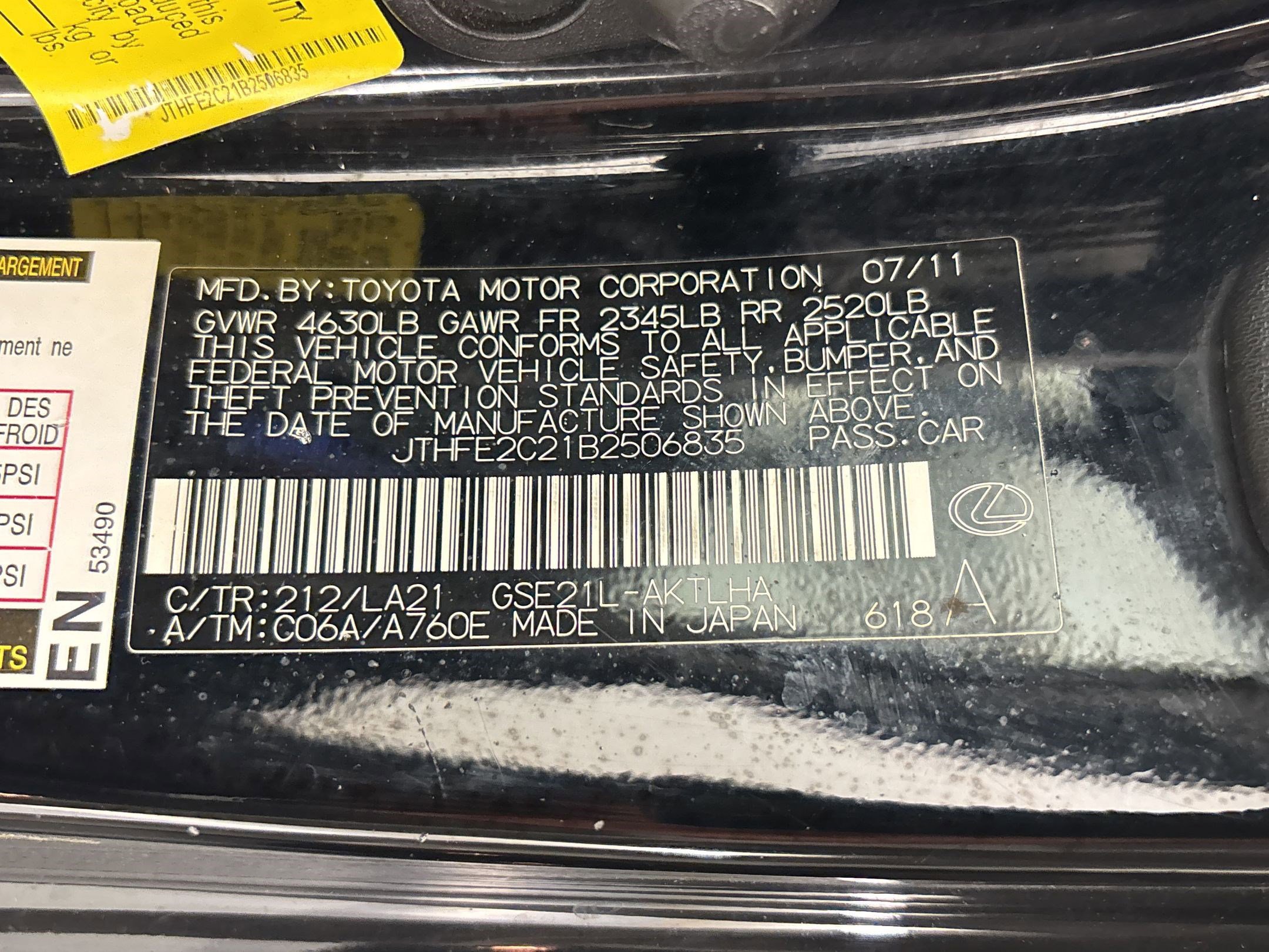 Used 2011 Lexus IS 350C w/ Luxury Pkg RWD image 17