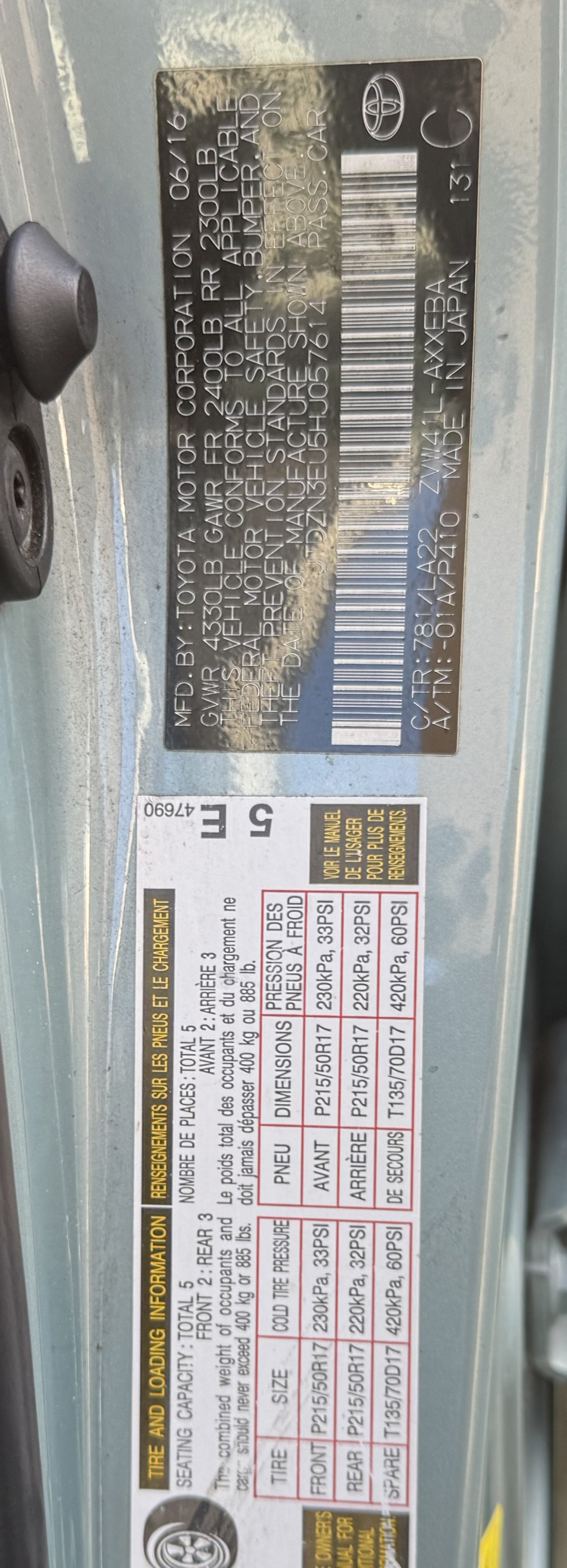 Used 2017 Toyota Prius V Five w/ Advanced Technology Package FWD image 31