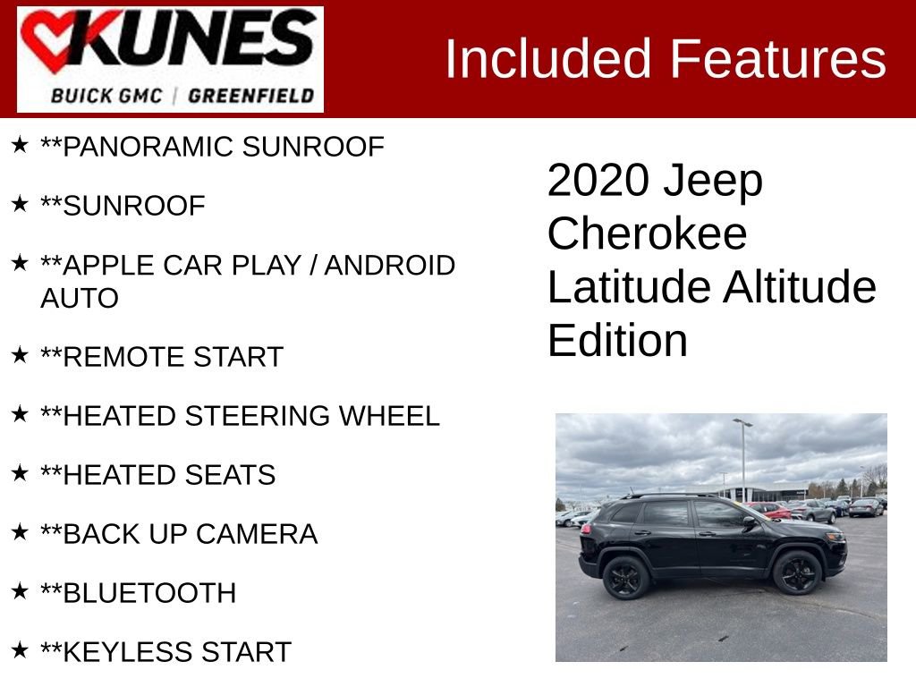 Used 2020 Jeep Cherokee Latitude Plus image 2