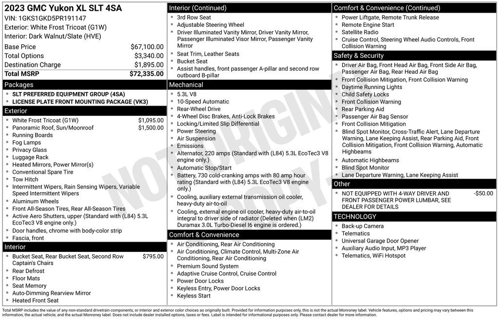 Used 2023 GMC Yukon XL SLT RWD image 40